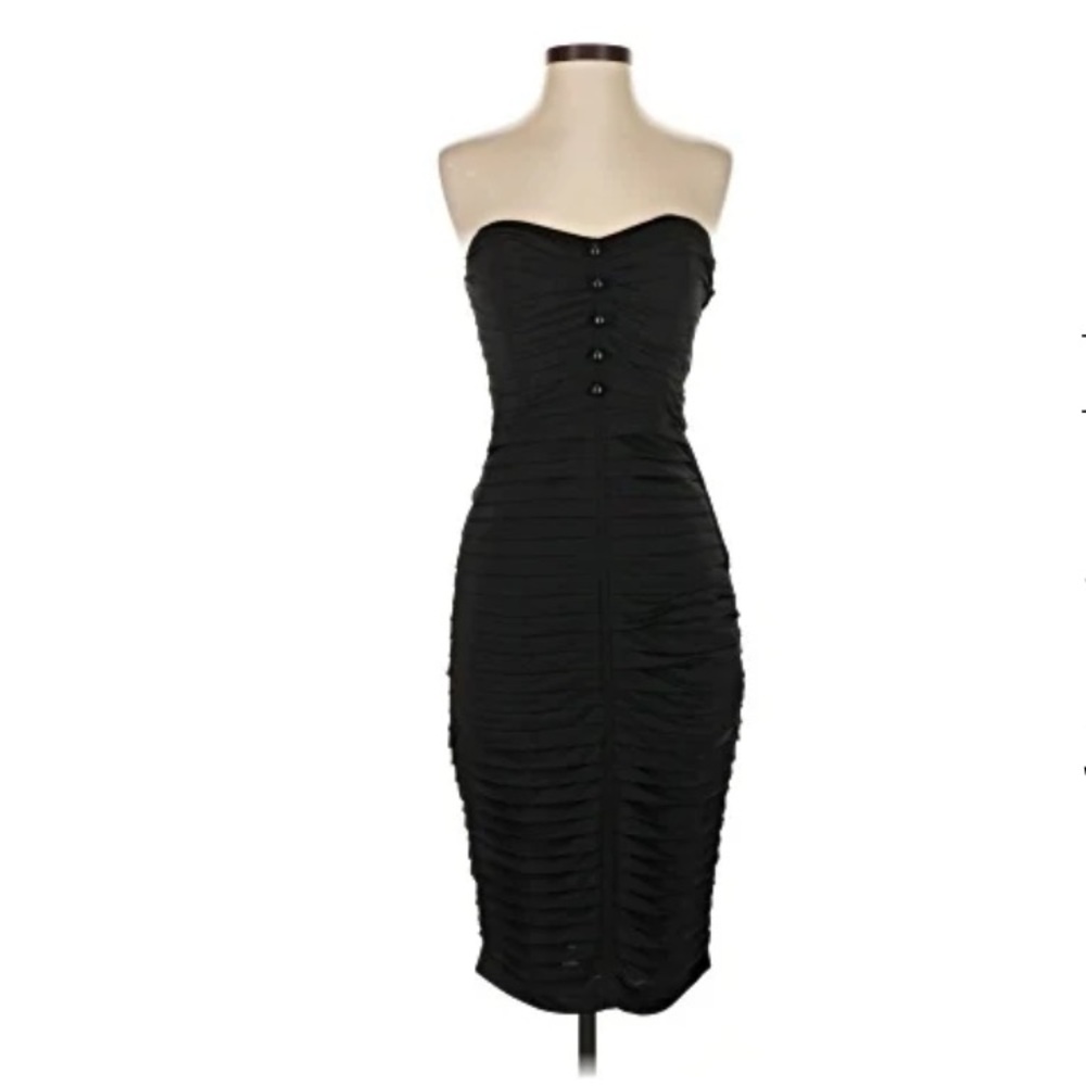 Betsey Johnson Black Strapless Dress